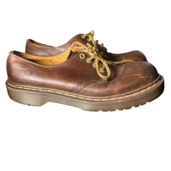 Vintage Dr Martens 1561 4 eye Oxford Crazy Horse Brown Made in England US Sz 8